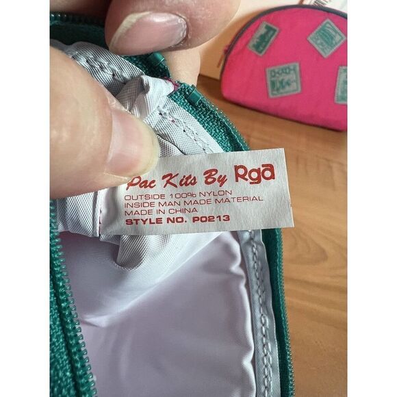 Patches Travel Vintage Bags Pink Set Of 2 Pac Kits By Rga - Picture 8 of 12